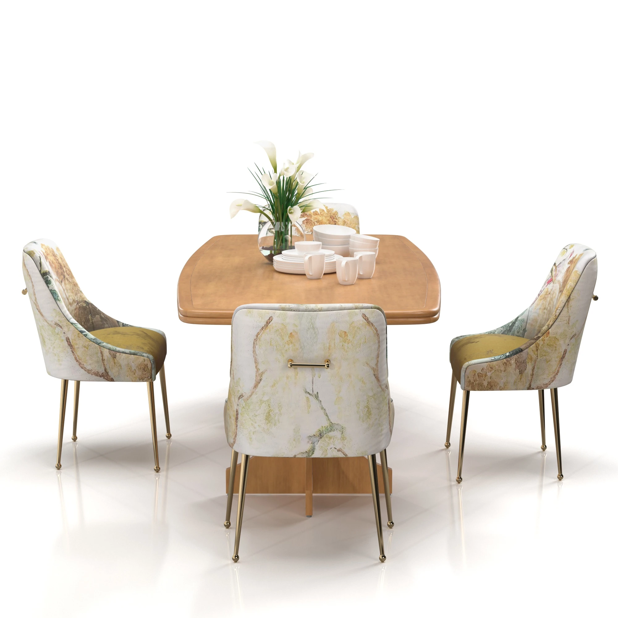 Dining Set 10 3D Model_04